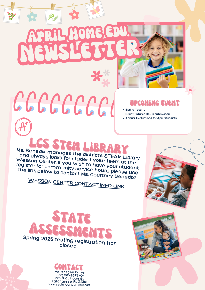 APRIL NEWSLETTER